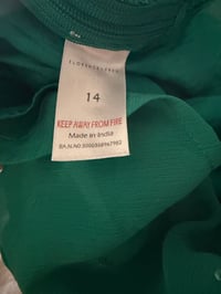 Image 5 of Vintage Y2K green sequin cami with embroidery bust detail 