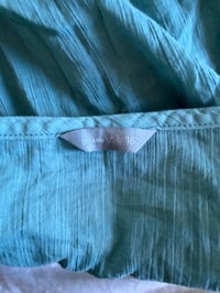 Image 5 of Vintage Y2K floral lace and embroidered tie ruffle hem back top with floral applique 