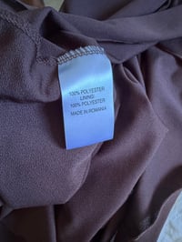 Image 5 of Vintage Y2K asymmetrical hem brown and orange tie dye ruched bust dress 