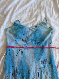 Image 3 of Vintage Y2K blue floral fairy dress with floaty hem 