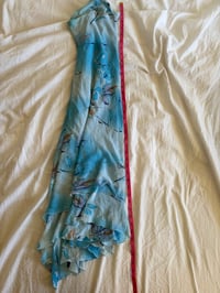 Image 4 of Vintage Y2K blue floral fairy dress with floaty hem 