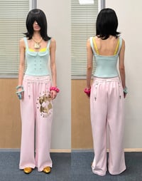 Image 3 of Low-cut button-up babydoll collar vest in five colors