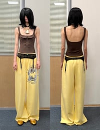 Image 10 of Low-cut button-up babydoll collar vest in five colors