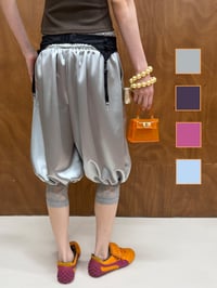 Image 1 of Four-color satin-finish lace-patchwork boxer shorts