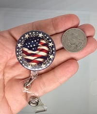 Image 2 of USA flag Badge reel