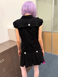 Image 6 of Two-color trench-style shirt dress