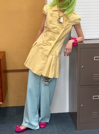Image 14 of Two-color trench-style shirt dress