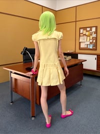 Image 11 of Two-color trench-style shirt dress