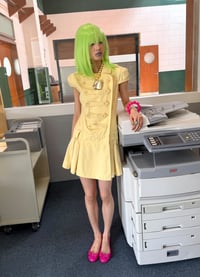 Image 12 of Two-color trench-style shirt dress