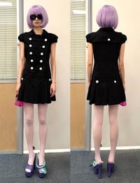 Image 3 of Two-color trench-style shirt dress