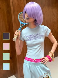 Image 1 of Four-color printed slim-fit short-sleeved T-shirt