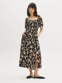 Floral Smocked Maxi Dress