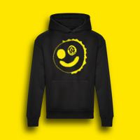 Image 1 of TRS Hoodie (Black Hoodie Neon Yellow Print)