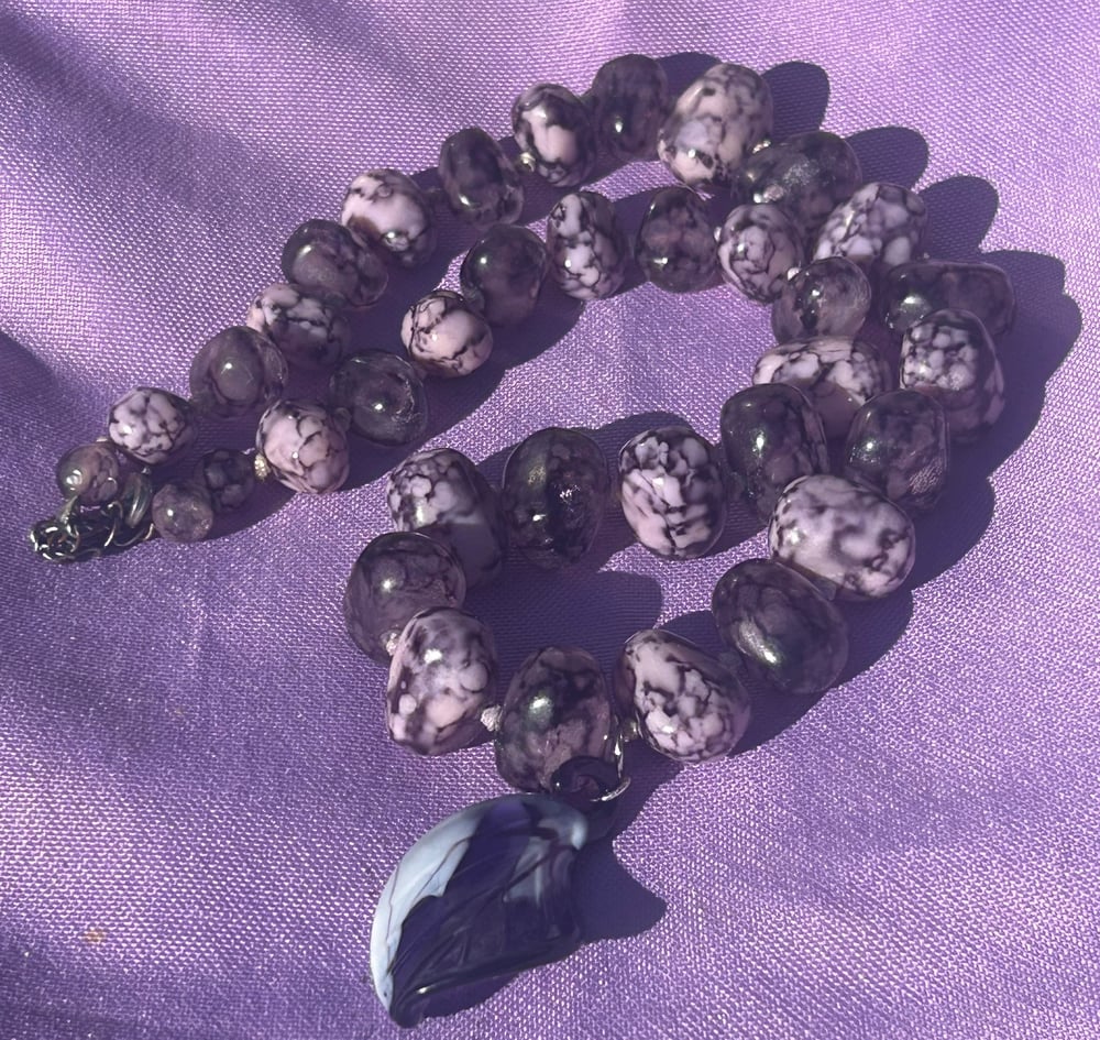 Image of Lilac leaf necklace
