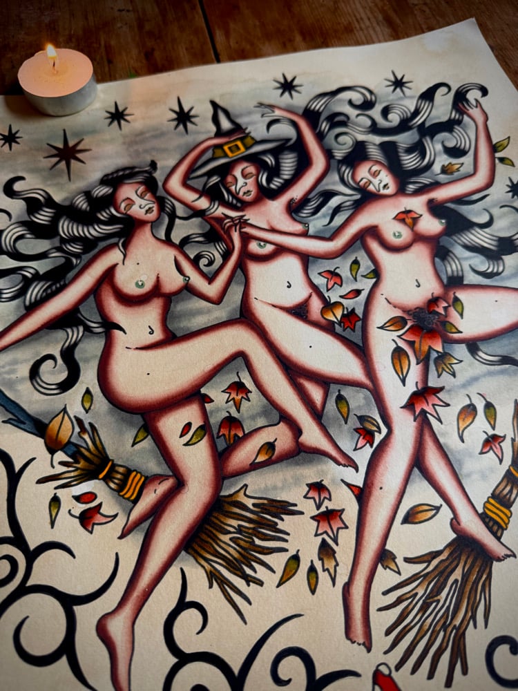 Image of Witches Song A3 Print 