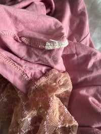 Image 4 of Vintage y2k pink fairy cami with contrast detailing and flower on the bust