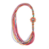 springtime side-button necklace