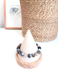 BRACELET AGATE BOTSWANA BOULES 10MM 