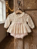 The Florence Lace Romper / Only Newborn Size.