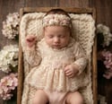 The Florence Lace Romper / Only Newborn Size.