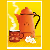 Image 2 of Mini carte postale : Cafetière