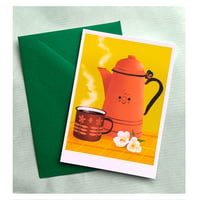 Image 1 of Mini carte postale : Cafetière