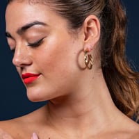 Image 4 of Twisted Hoops (18ct Gold Plated)