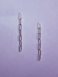 Image 1 of oval loop earrings (long)