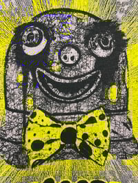 Image 4 of Mr. Blobby No Gods No Masters heather pink hoodie