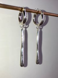 Image 3 of long silver drop - polished