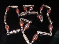 Image 1 of EDWARDIAN 9CT GLASS BEAD CHAIN 17 INCHES 9.2g