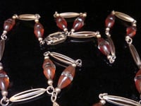 Image 2 of EDWARDIAN 9CT GLASS BEAD CHAIN 17 INCHES 9.2g
