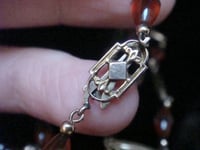 Image 3 of EDWARDIAN 9CT GLASS BEAD CHAIN 17 INCHES 9.2g