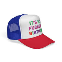 Image 14 of It's My Fucking Birthday Trucker Cap | Colorful Birthday Statement Hat