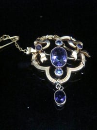 Image 1 of ART NOUVEAU 9CT AMETHYST BROOCH