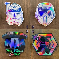 50% off Stickers! Holo Rex, Holo Scout, Holo Escape, Holo Spidey!
