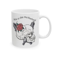 Image 4 of Skull & Rose 'Ride or Die' Ceramic mug 11 oz 15 oz 