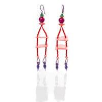 stacked A-line earrings