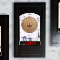 Image 1 of "Rebellions are built on Hope" Datacard -Glowing- pin - Rogue One/ANH