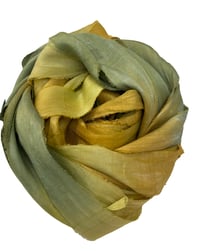 Image 1 of 10YD EVERGLADES HAND DYED SARI SILK RIBBON BY COLOR BURST SILK