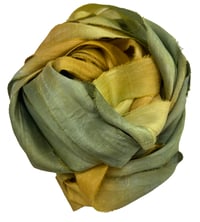 Image 3 of 10YD EVERGLADES HAND DYED SARI SILK RIBBON BY COLOR BURST SILK
