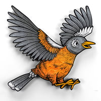 American Robin Original Woodcut
