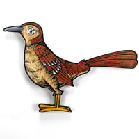 Brown Thrasher Original Woodcut