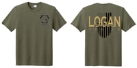Image 2 of Military Green Heather Short Sleeve Port and Co triblend tshirt
