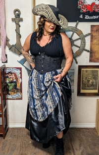 Image 1 of Petal Skirt in Patchwork Blue - The Golden Hour Collection
