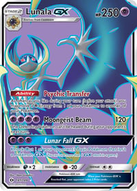 Lunala GX (Full Art) - SM Base Set - Near Mint