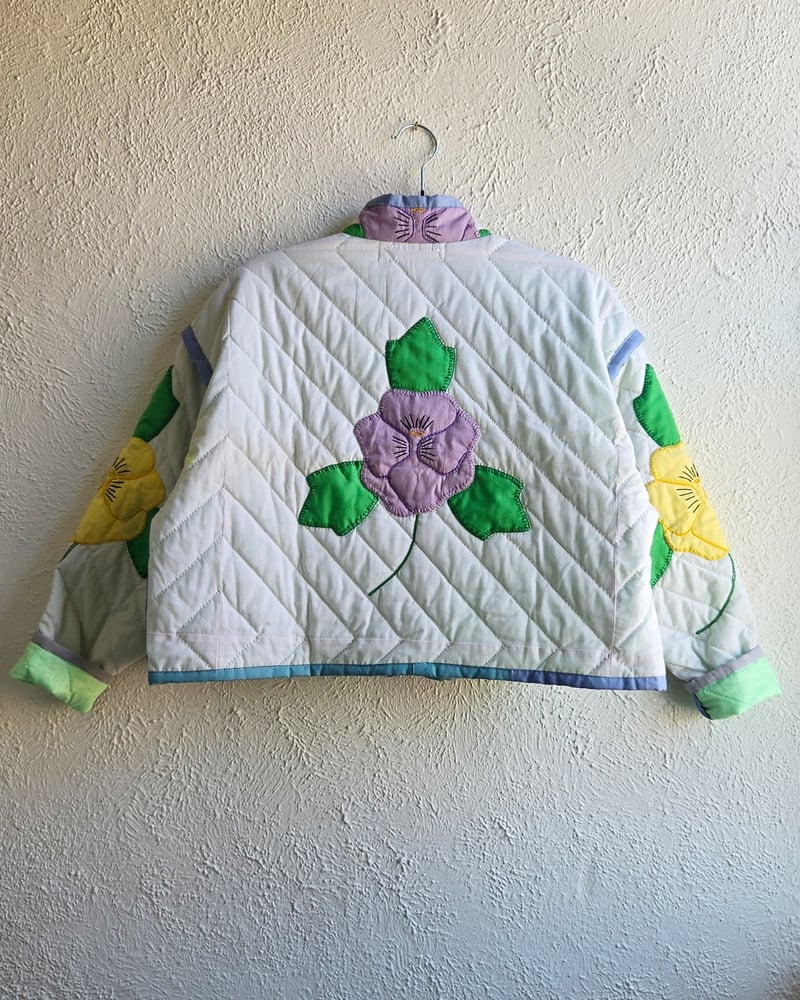 Image of Pansy Quilt Cropped Coat - M/L