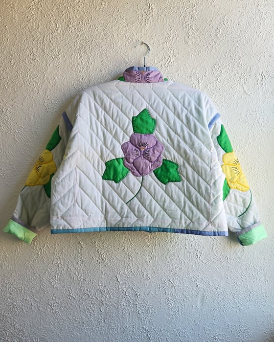 Image of Pansy Quilt Cropped Coat - M/L