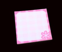 Image 1 of Handmade Pink Flower Mini Notepad, writing, gift, note, pad, tear away, list