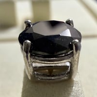 Image 2 of Black Onyx Round Stud Earrings | 925 Sterling Silver | 4-Prong Setting